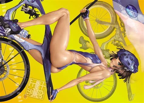 Shirou Masamune Comic Anthurium Highres 1girl 3d Ass Bicycle