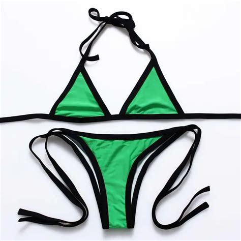 Jaberai Bademode Micro Bikini 2019 Brasilianische Mesh Patchwork Scrunch Butt Badeanzug