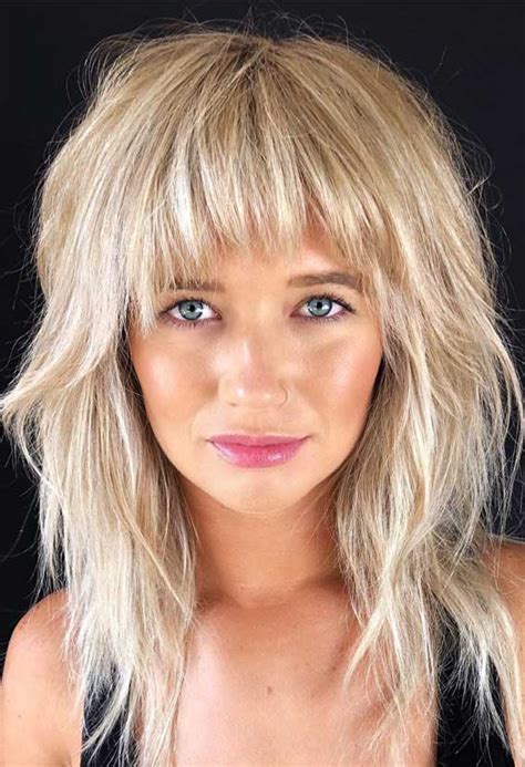 shaggy hairstyles with bangs
