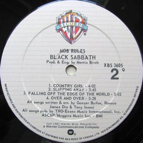 Black Sabbath Mob Rules Vinyl Pussycat Records