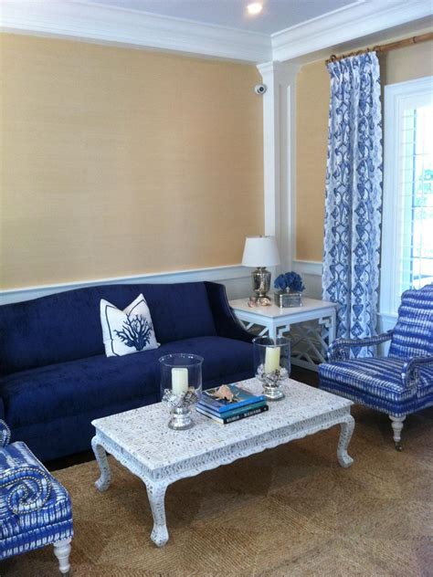 Traditional Blue And White Living Room Has Coastal Flair Hgtv