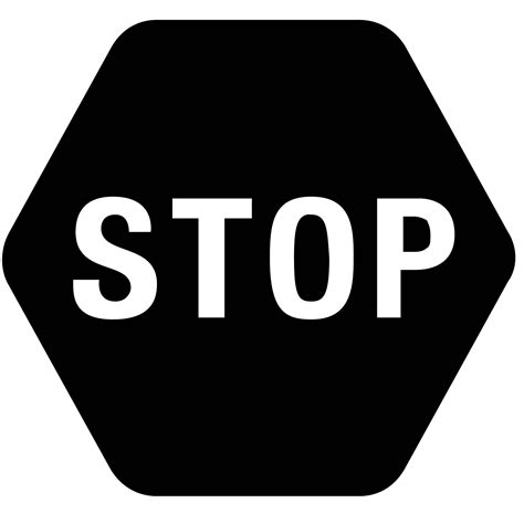 Stop Sign Clip Art Black Stop Sign Clip Art Black Transparent Free For