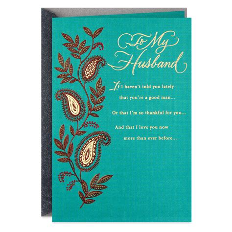 Paisley Vine Birthday Card For Husband Greeting Cards Hallmark