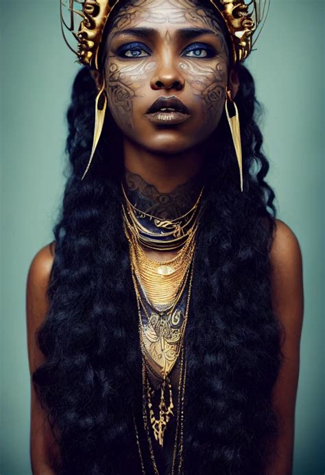 Photorealistic Portrait A Young Beautiful Black Woman Midjourney Openart