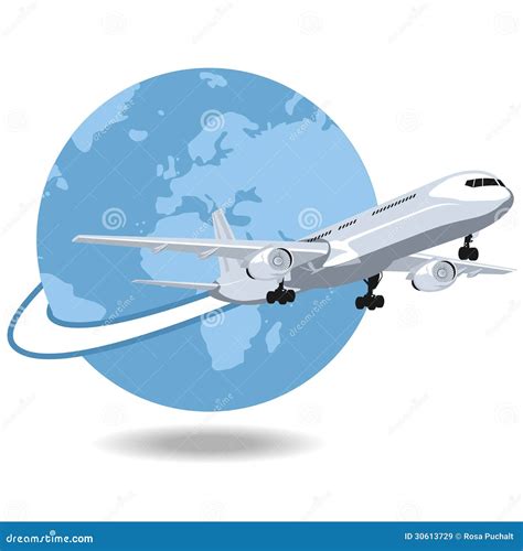 Airplane Flying Around The World Royalty Free Stock Images Image