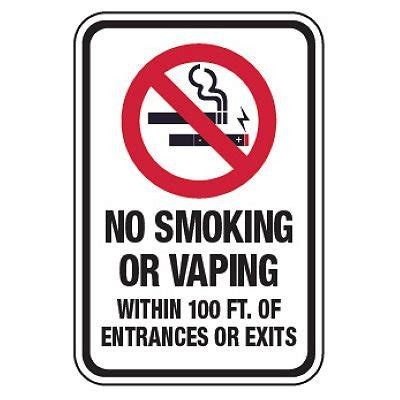 No Smoking Or Vaping Within 100 Ft Emedco