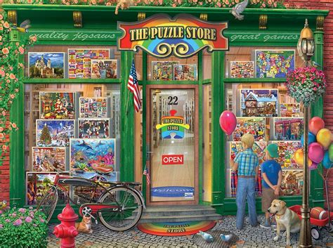 The Puzzle Store 1000 Piece White Mountain Puzzle Village Toy Funatic