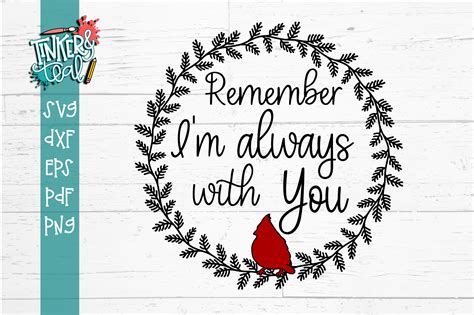 Remember Im Always With You Cardinal Memorial Svg