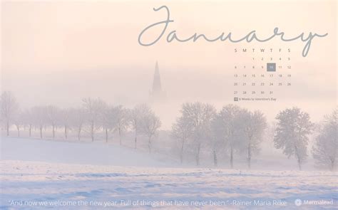 January 2019 Free Desktop Calendarwallpaper From Marmalead