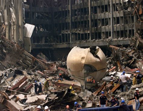 Battered And Scarred ‘sphere Returns To 911 Site The New York Times
