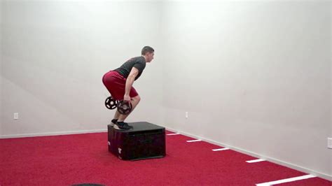 Weighted Squat Jumps To Box Jump Youtube