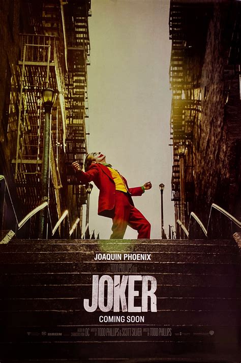 Original Joker Movie Poster Joaquin Phoenix Batman Gotham City