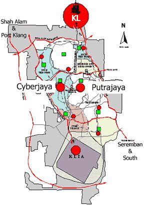 The multimedia super corridor is framed in terms of a fully developed, modern malaysia before the author traces an imagined trajectory through surrounding landscapes in the late 1990s. A rough plan of the Multimedia Super Corridor