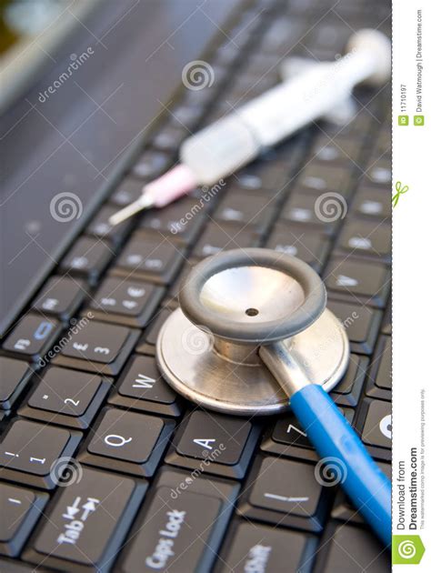 Health Check On A Laptop Pc Stock Image Image Of Identity User