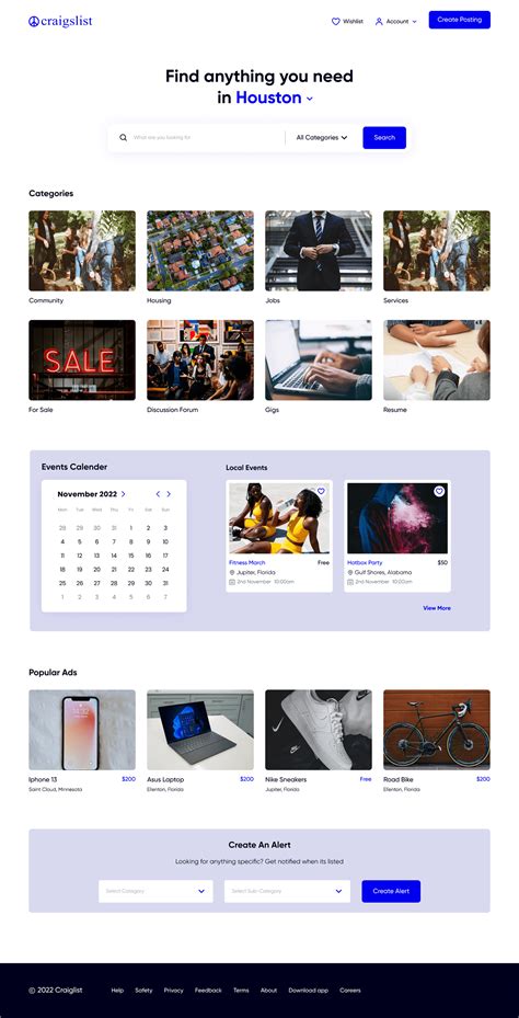 Craiglist website redesign :: Behance