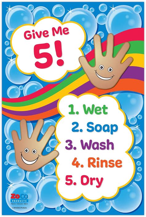 Daycare Posters Hand Washing Posters Laminated Health Posters