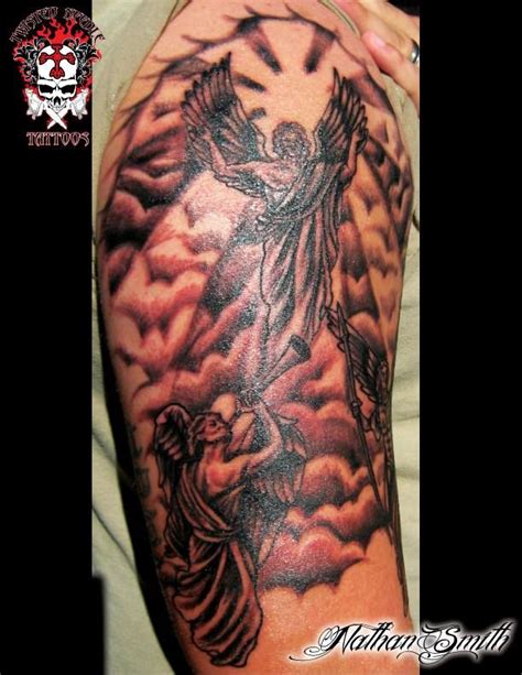 While an angel tattoo can be a great way to honor god and your religion, a guardian angel tattoo can have many different meanings. 44 best Archangel Gabriel Tattoos images on Pinterest ...