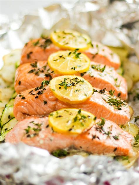 Baking salmon fillets, covered, with a little wine and some shallots produces moist, succulent results as long as you remember the two cardinal rules of fish cookery: Baked Salmon Recipe - One Pan Meal with Garlic, Herbs and ...