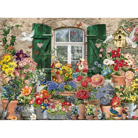 Flowers Outside 1000 Piece Jigsaw Puzzle Bits And Pieces
