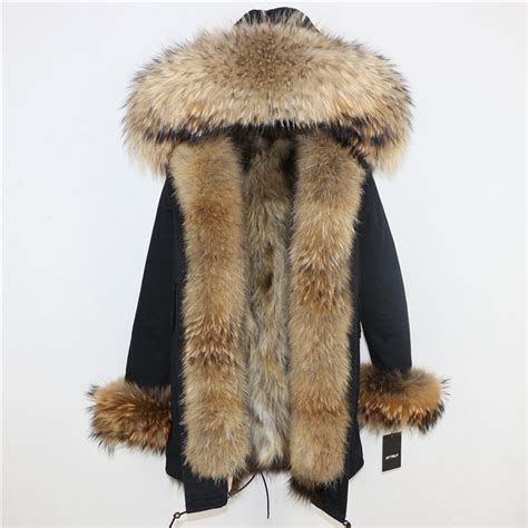 Wholesale 2020 Winter Jacket Women Long Parka Real Fox Fur Coat Natural