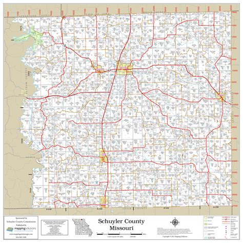 Schuyler County Missouri 2018 Wall Map Schuyler County Missouri 2018