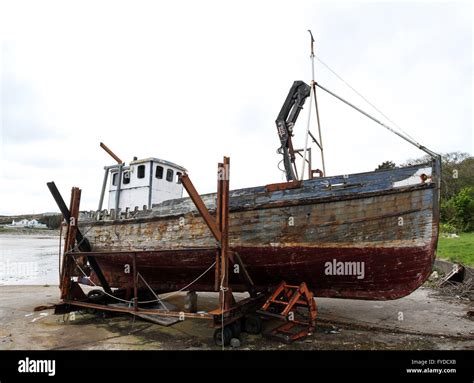 Fishing Boat Being Repaired At Leagbarrow Arranmore The Largest