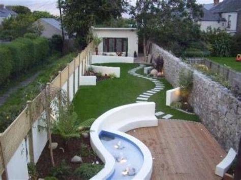 Landscaping steps are usually made up of any of these three materials: Garden Design Ideas for Long Thin Gardens in 2020 | Small ...