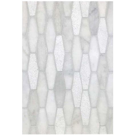 Tesoro Metropolitan Contempo Carrara Diamond Hex Multi Finish Mosaics