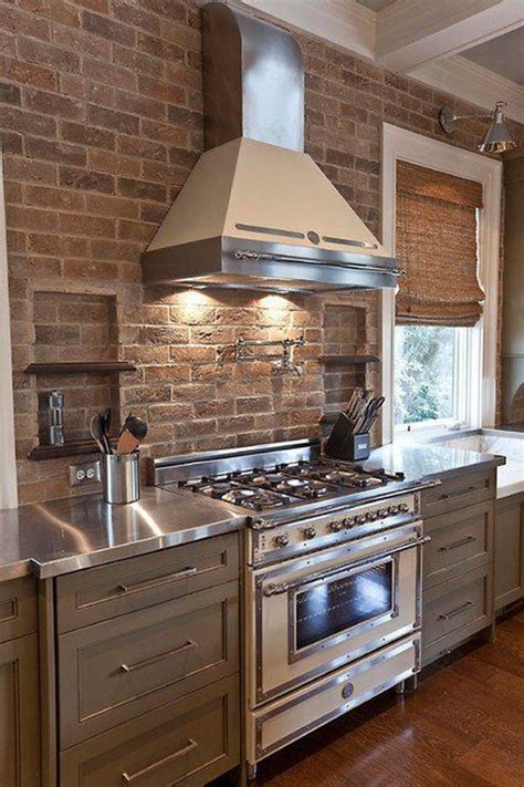 10 Farmhouse Brick Backsplash Kitchen