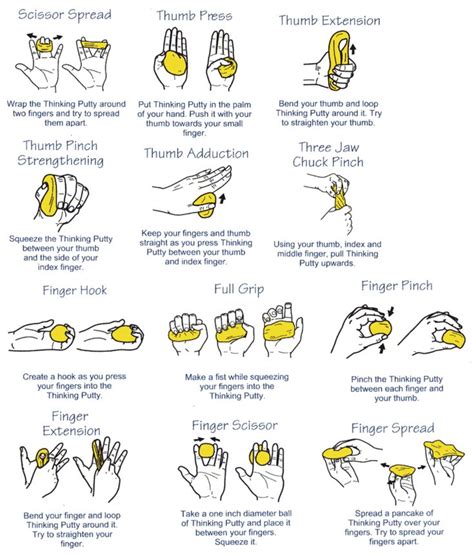 Hand Workout Hand Therapy Theraputty Exercises Carpal Tunnel Exercises