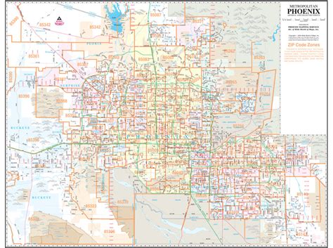 Metropolitan Phoenix Arterial And Collector Streets Full Size Zip Code