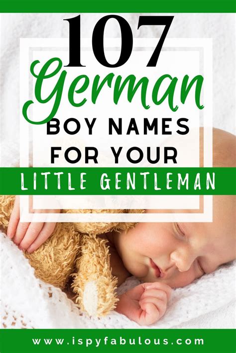107 Great German Boy Names For Your Little Gentleman