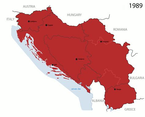 Empleo Brillante Mil Millones Yugoslavia Mapa Gran Cantidad Muñeco De