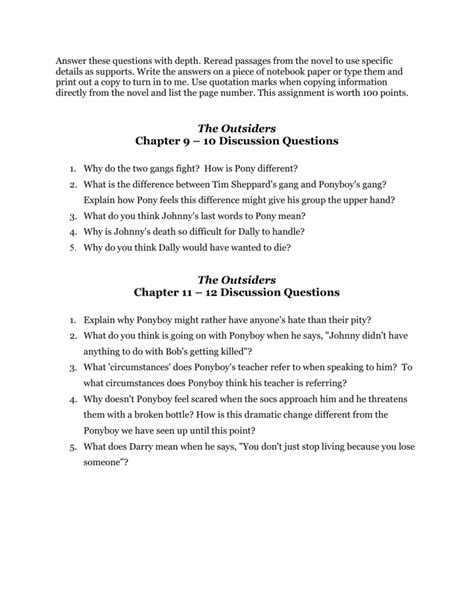 35 Summary Of Chapter 1 Of The Outsiders Ellisovenseri