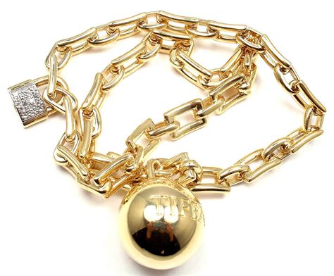 tiffany and co diamond ball and chain yellow gold link bracelet at 1stdibs tiffany ball and