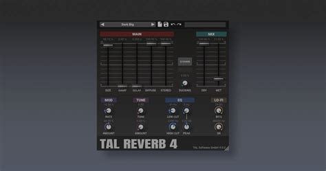 Tal Software Releases Tal Reverb 4 Free Algorithmic Reverb Plugin