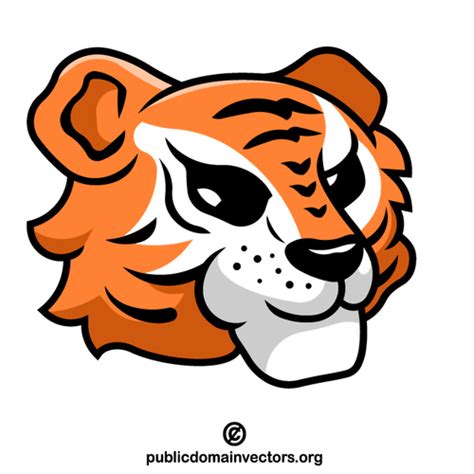 Tiger Head Public Domain Vectors