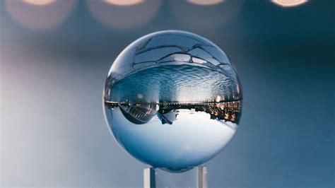 Wallpaper Ball Glass Reflection Sphere Blur Bokeh Hd