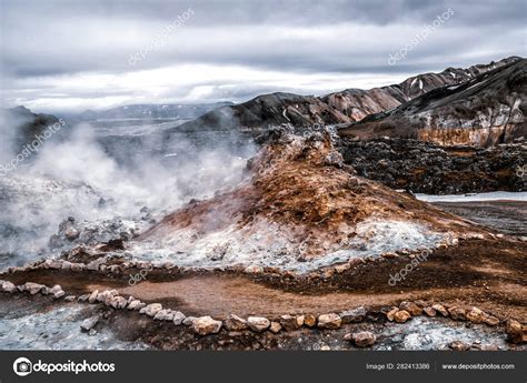 Landscape Of Landmannalaugar Iceland Highland Stock Photo By