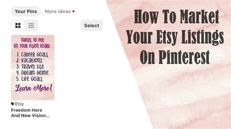 How To Market Etsy Listings With Pinterest Youtube