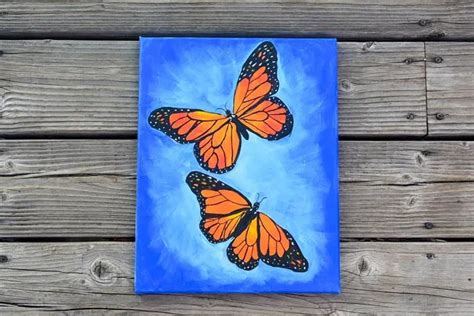 Paint A Butterfly Butterfly Art Painting Butterfly Painting Diy