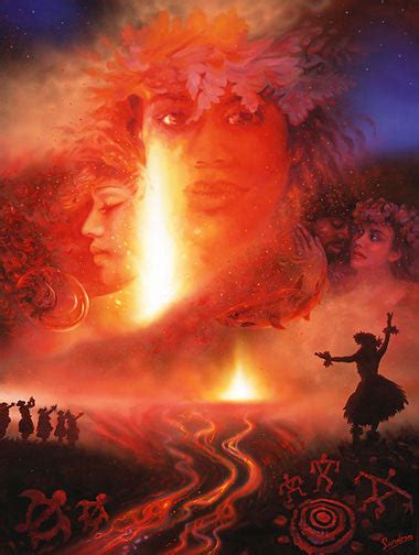 Pele Hawaiian Fire Goddess Art Print | Hawaiian Art from Hawaii