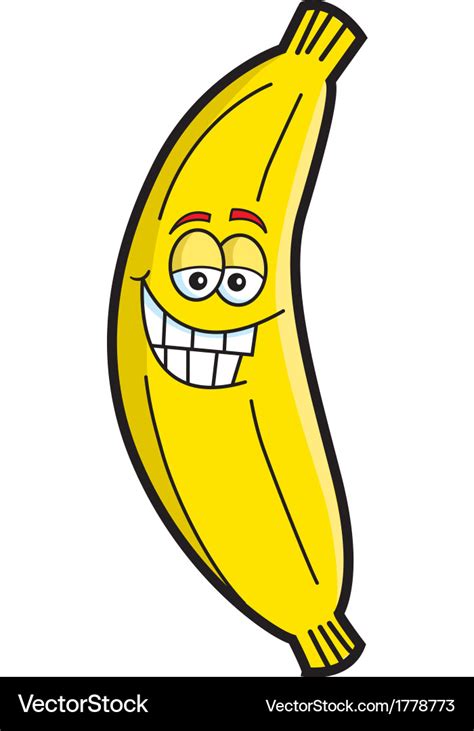 Cartoon Smiling Banana Royalty Free Vector Image
