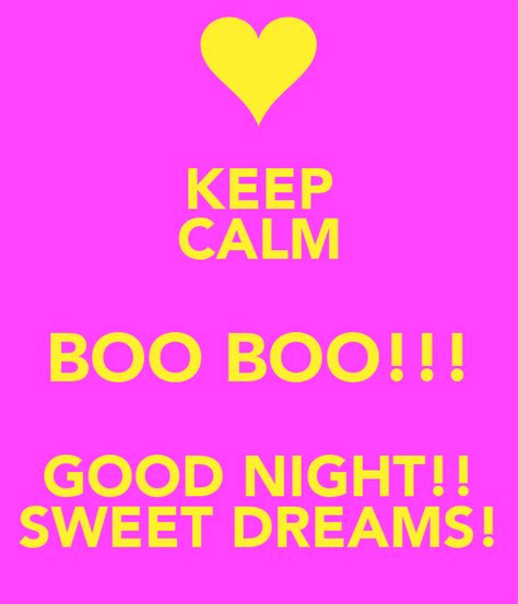 Keep Calm Boo Boo Good Night Sweet Dreams Poster Reek Keep