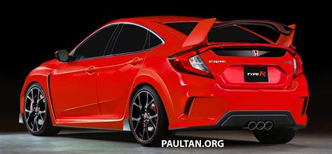 2017 Honda Civic Type R Hot Hatch Rendered In Red 2017hondacivictype