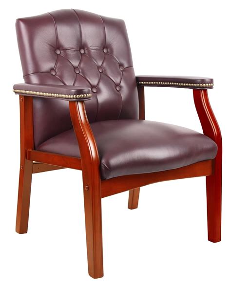 Boss Classic Traditional Chair Burgundy Reception Room Chairs