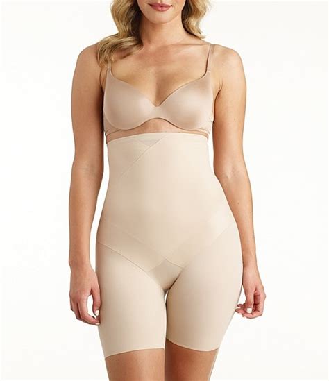 Tc Fine Shapewear Tummy Tux Hi Waist Thigh Slimmer Dillards