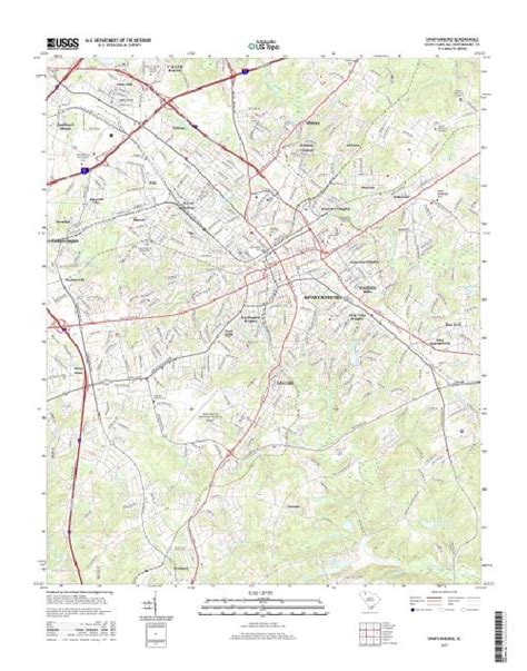 Mytopo Spartanburg South Carolina Usgs Quad Topo Map