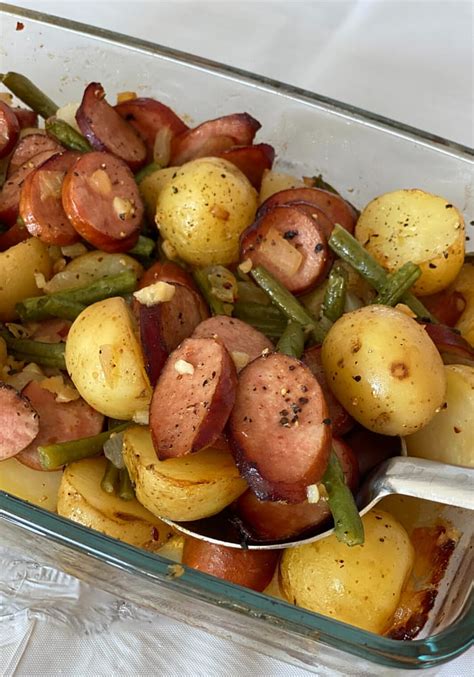 Sausage Green Bean Potato Casserole 100k Recipes