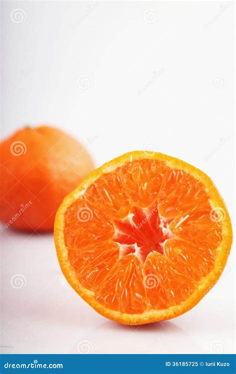 Peeled Orange On The White Background Stock Image Image Of Delicious
